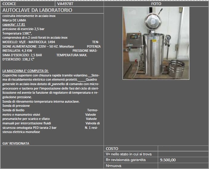 autoclave usata 5